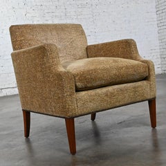 Late 20th - Early 21st Century Modern Khaki Accent Lounge Chair Down Seat