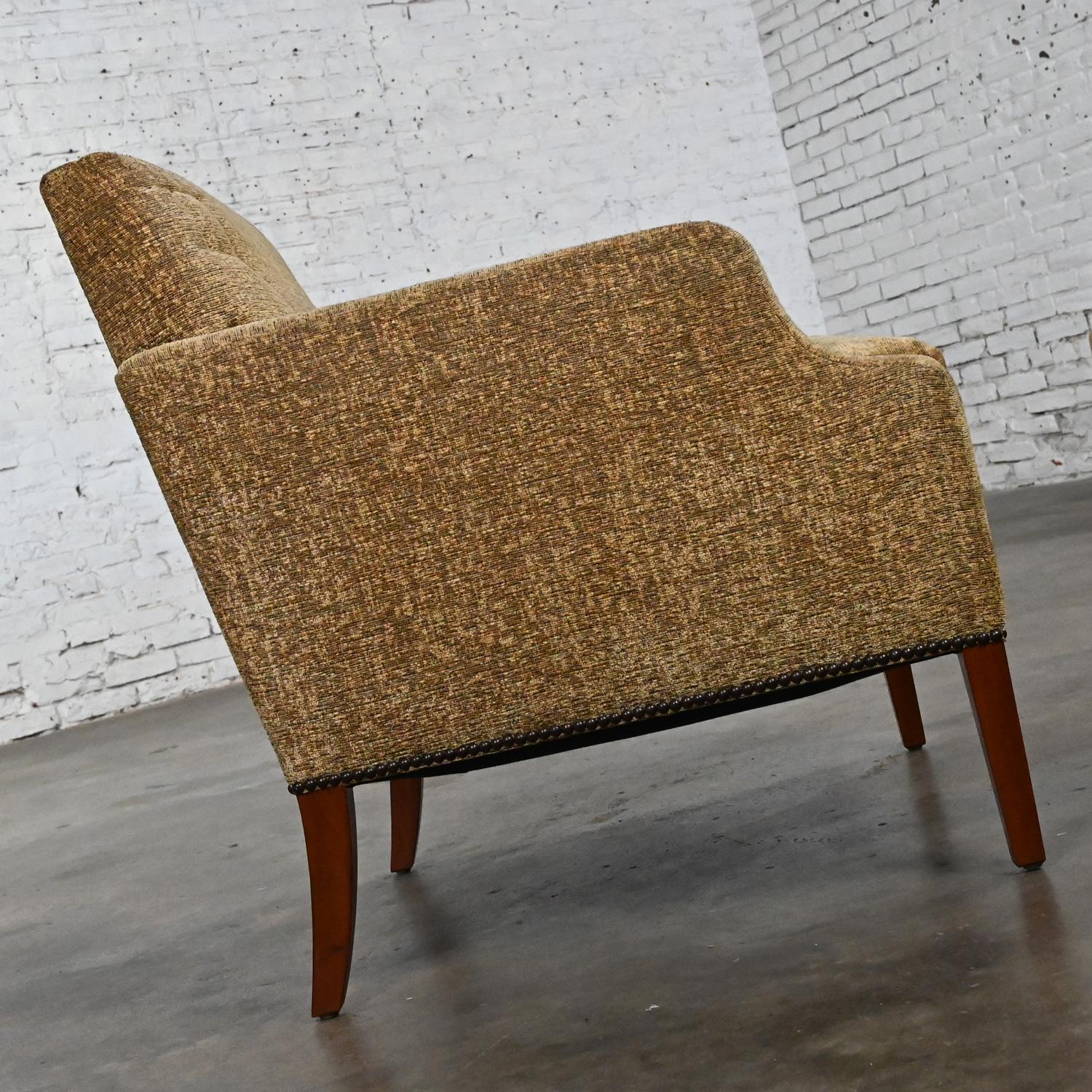 Unknown Late 20th - Early 21st Century Modern Khaki Accent Lounge Chair Down Seat For Sale