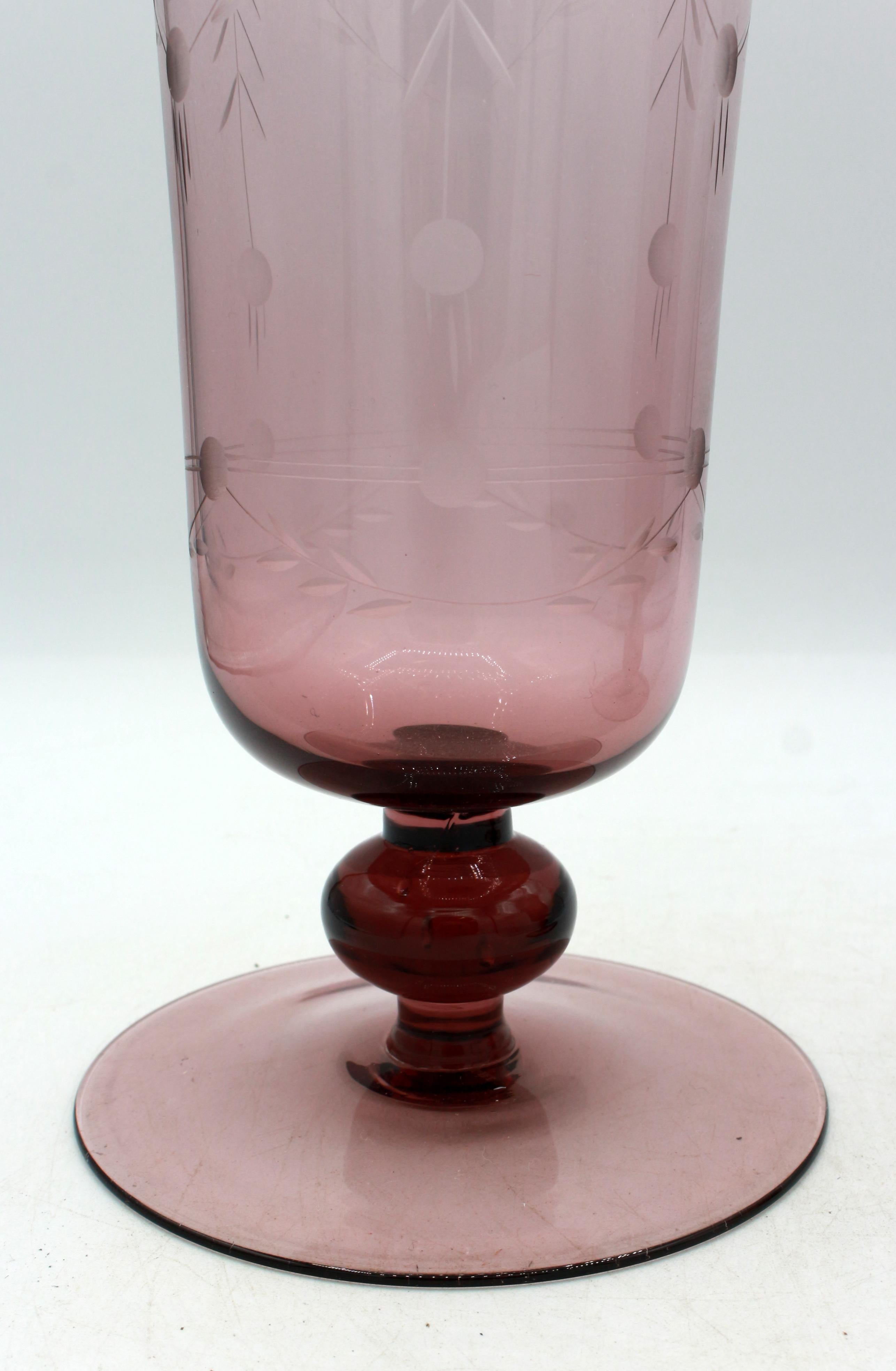 Aesthetic Movement Late 20th-Early 21st Century Pair of Glasses Vases by Thomas O'Brien For Sale