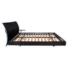 Late 20th Italian Modern B&B Italia Black King Size Bed Attr to Anonio Citterio