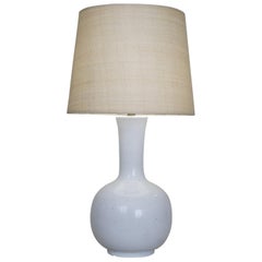 Late 20th Century White Enameled Ceramic Table Lamp