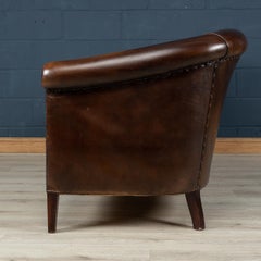 Late 20th Century Dutch Three-Seat Sheepskin Leather Sofa