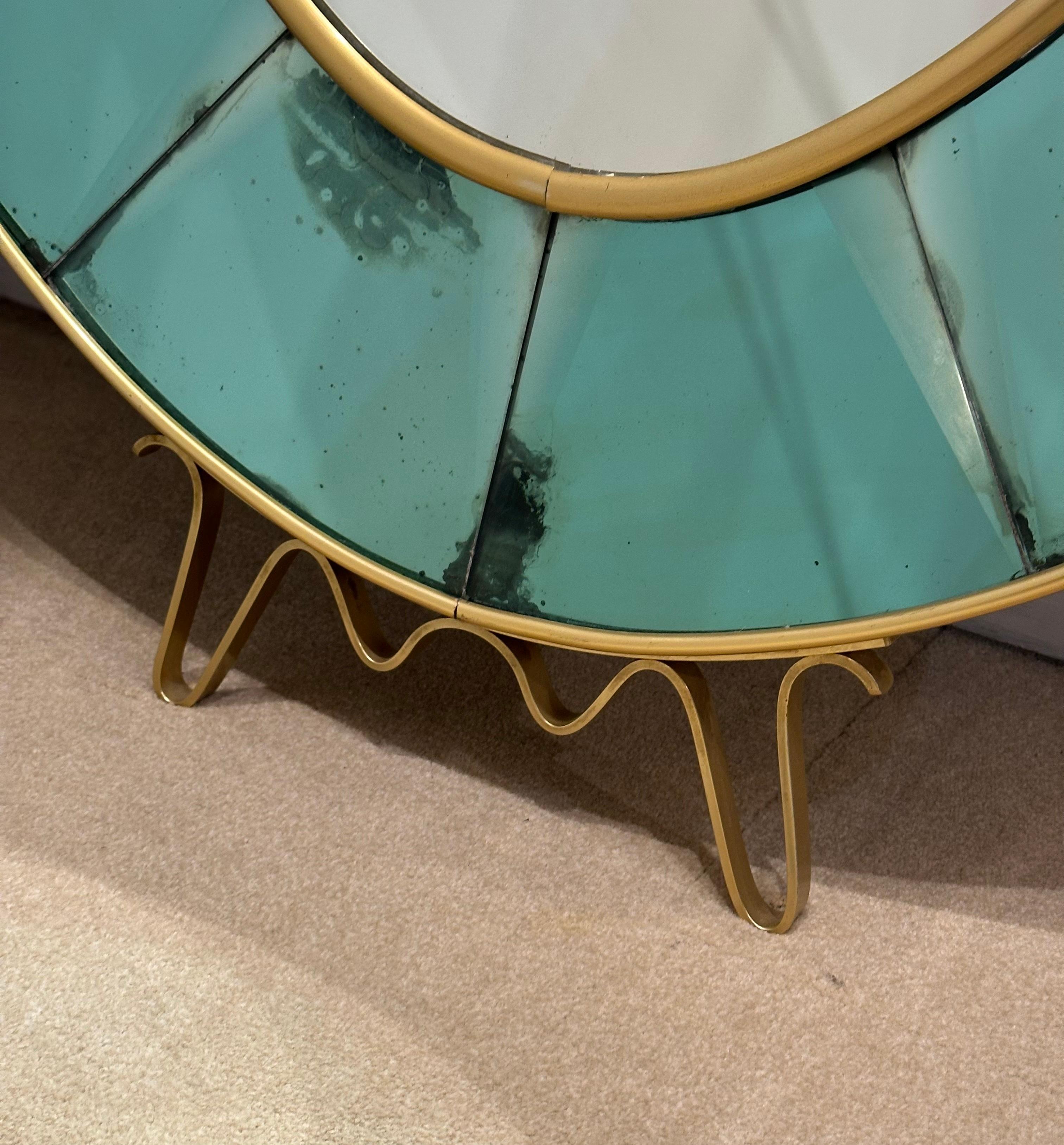 Late 29th Century Cristal Arte Large Scale Oval Floor Mirror In Good Condition For Sale In New York, NY