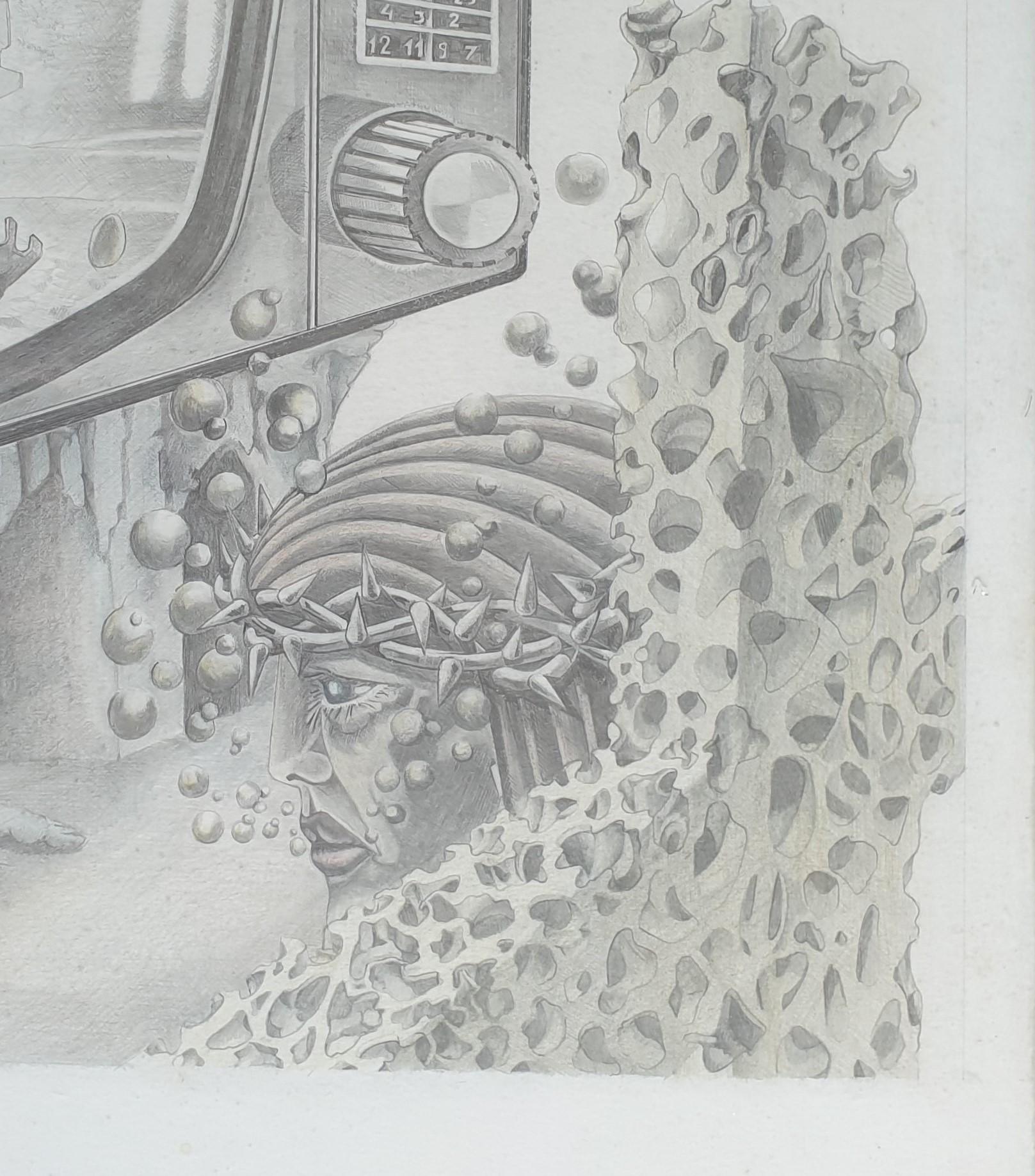 Minimalist Late 2oth Century Surrealist sketch For Sale
