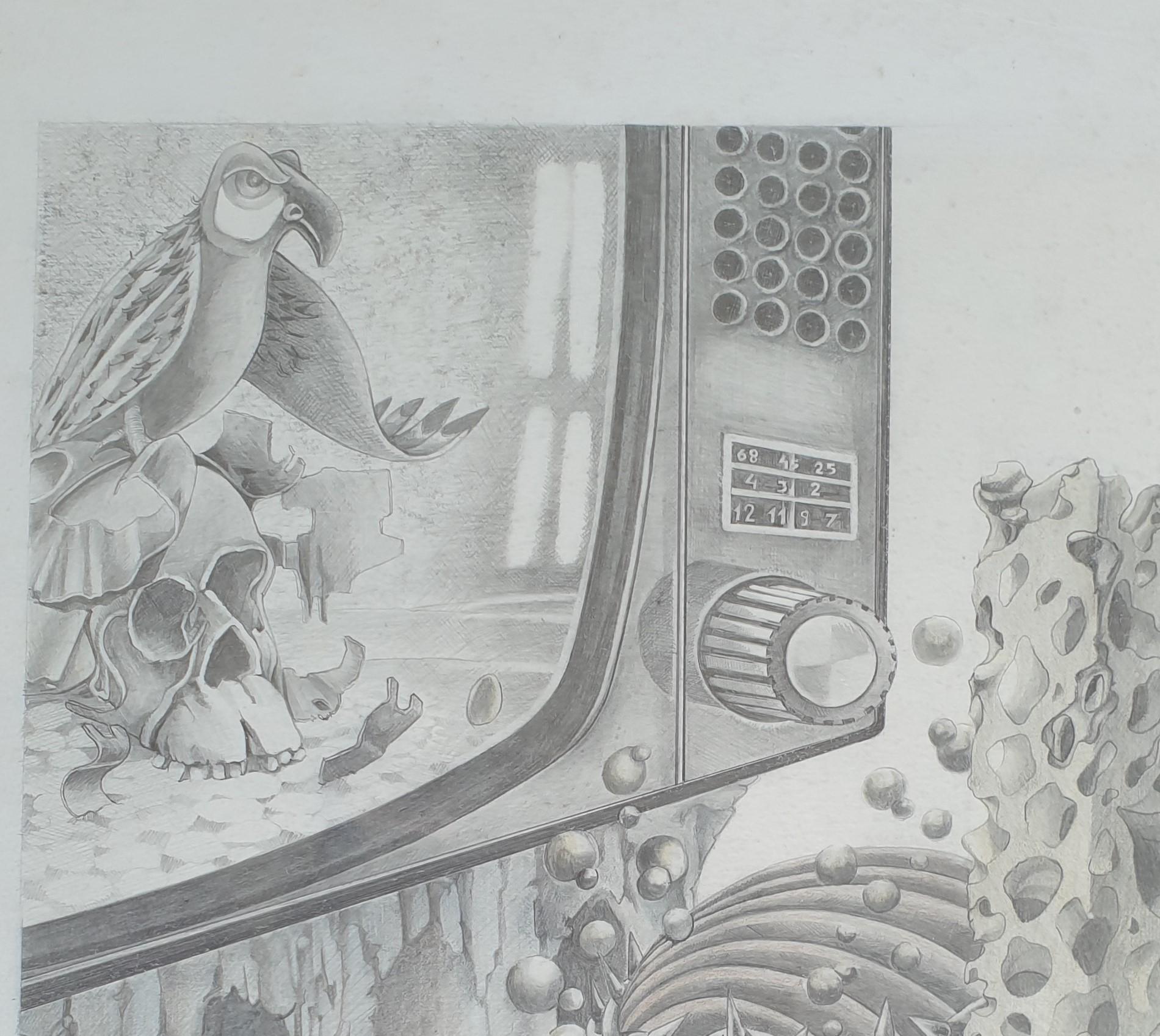 German Late 2oth Century Surrealist sketch For Sale