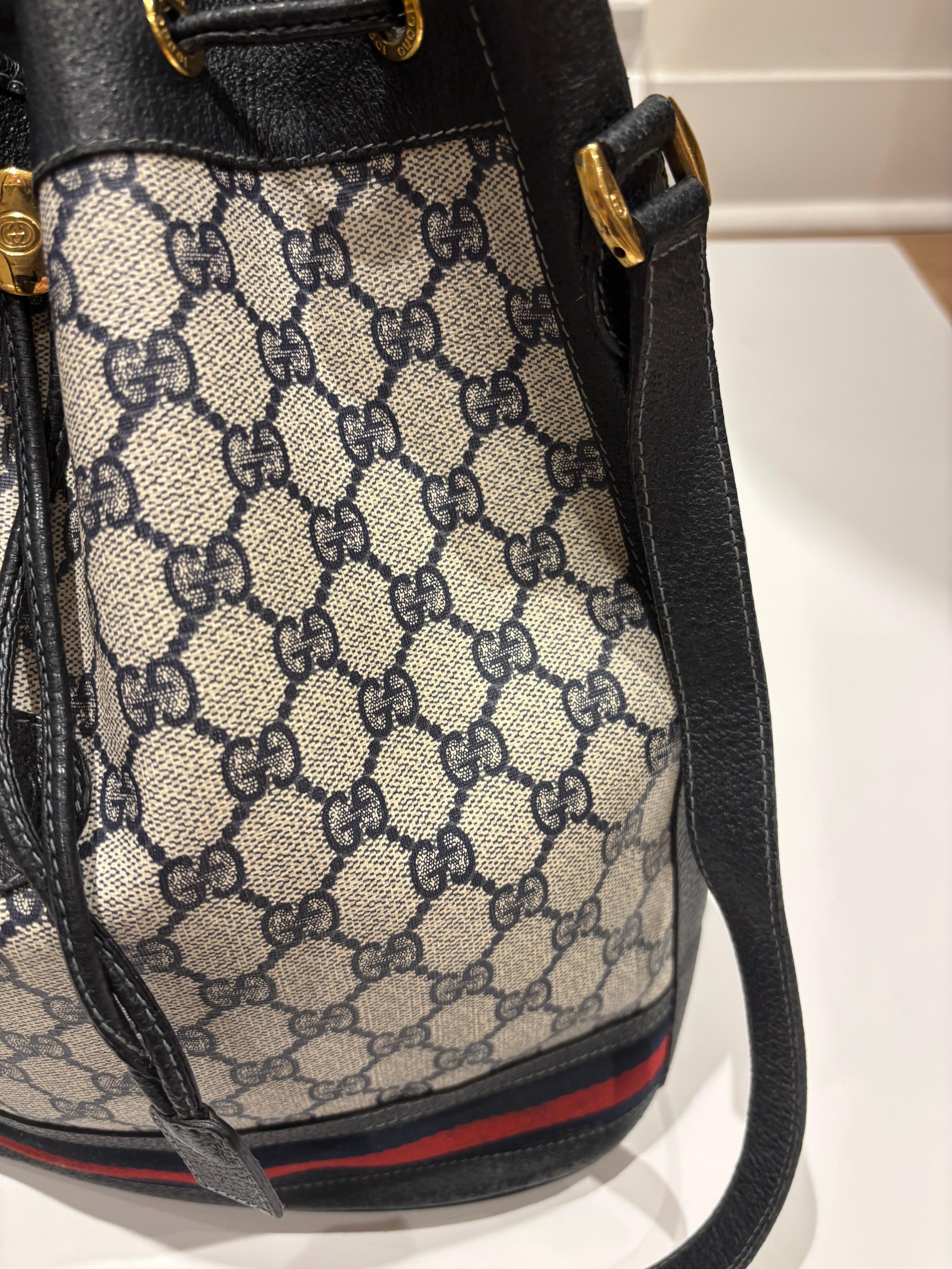 Sac à dos Gucci de la fin des années 80 en très bon état en vente 1