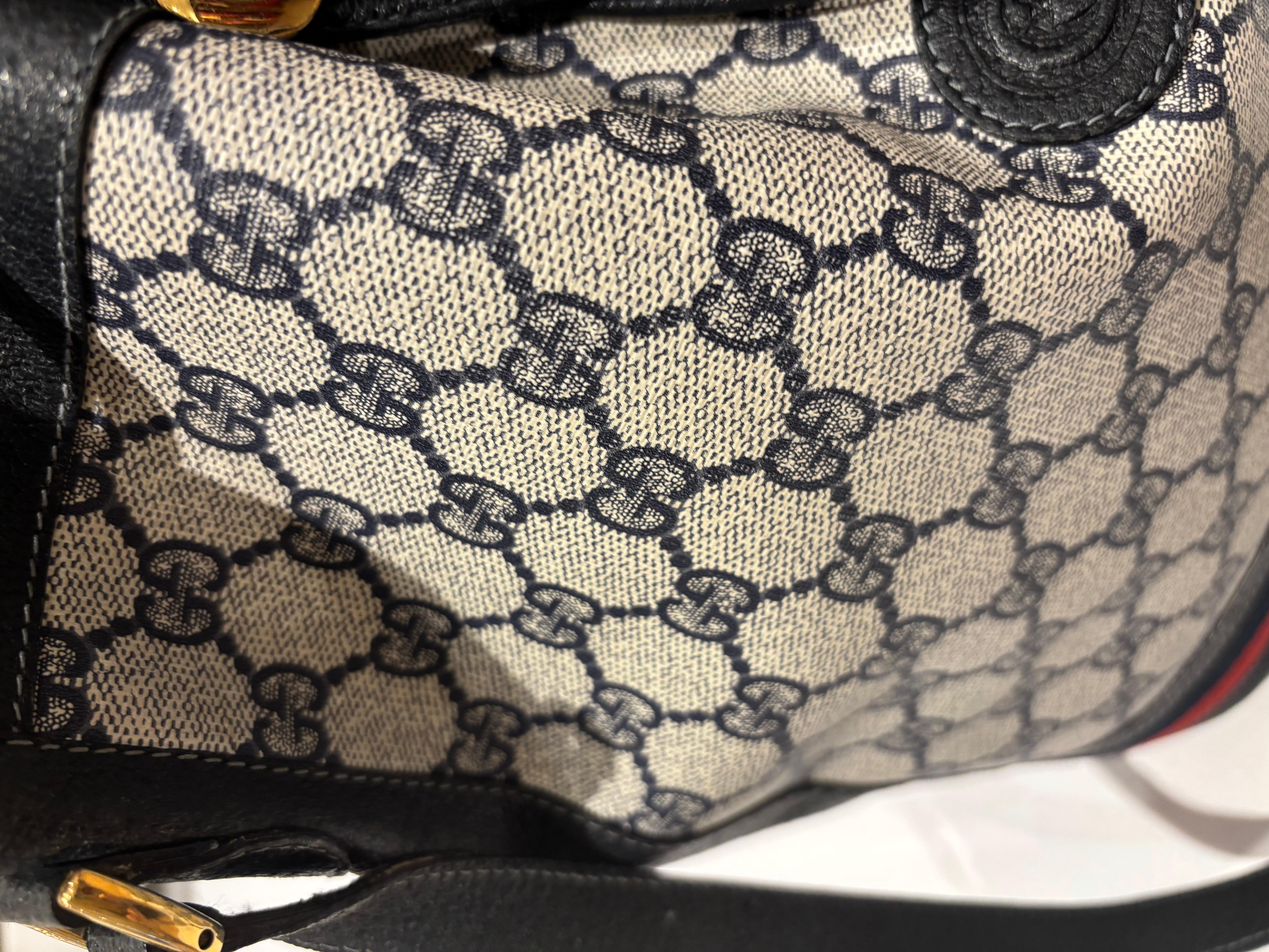 Sac à dos Gucci de la fin des années 80 en très bon état en vente 2