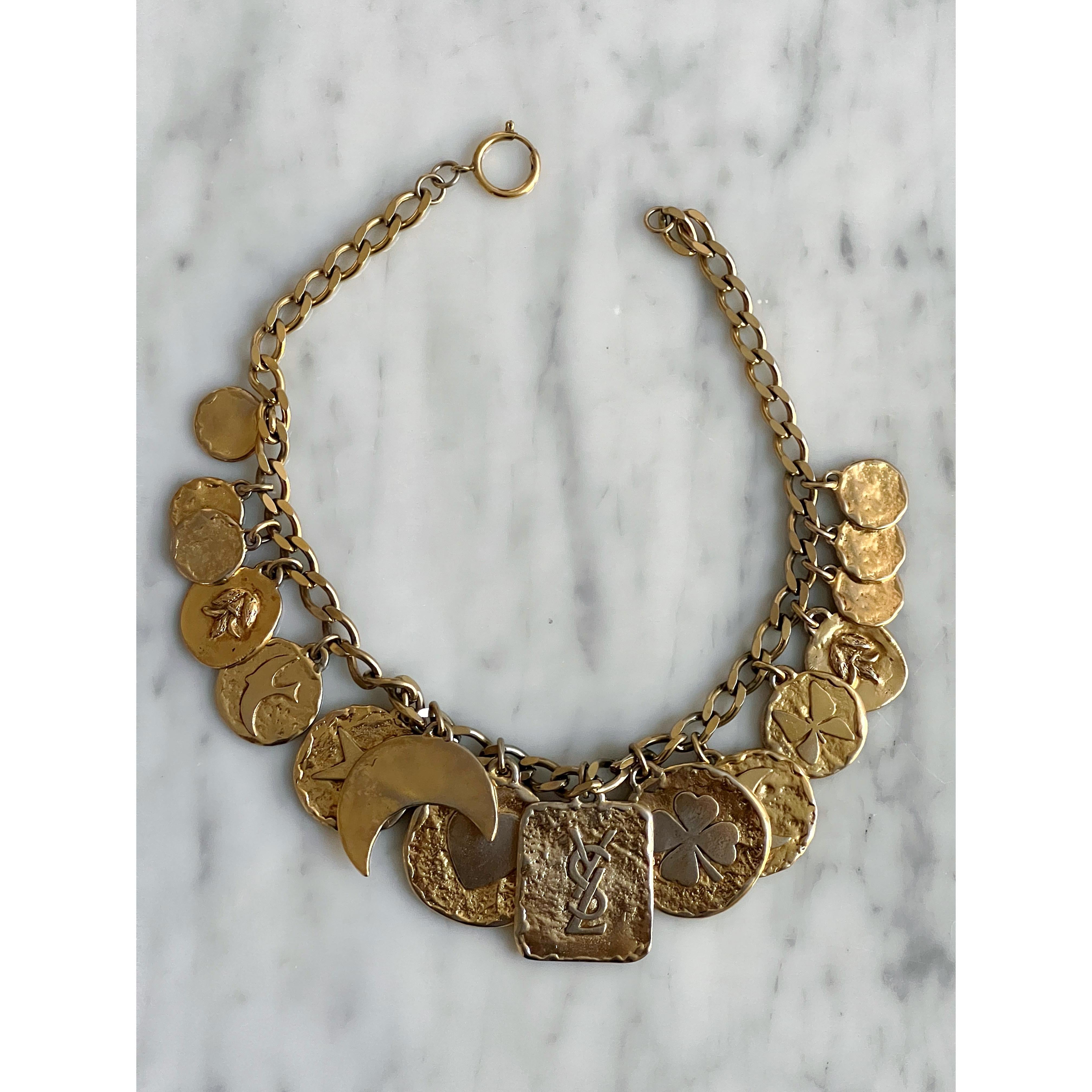 Late 80s Yves Saint Laurent Necklace For Sale 2