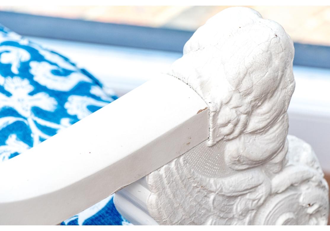 Américain Fauteuil à bascule Empire tardif, sculpté et peint, vers 1890 1890 en vente