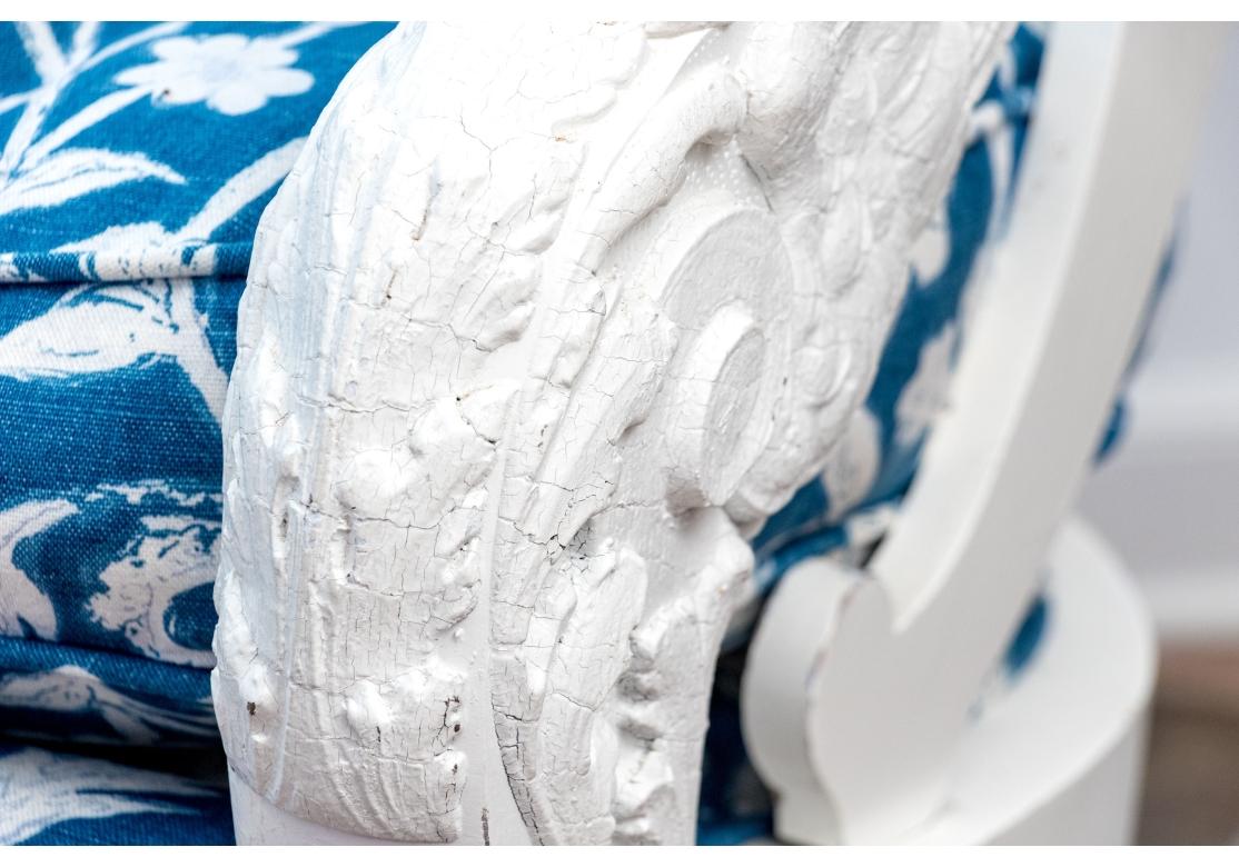 Sillón Americano Imperio Tardío de Madera Tallada y Pintada, Ca. 1890 Estadounidense en venta