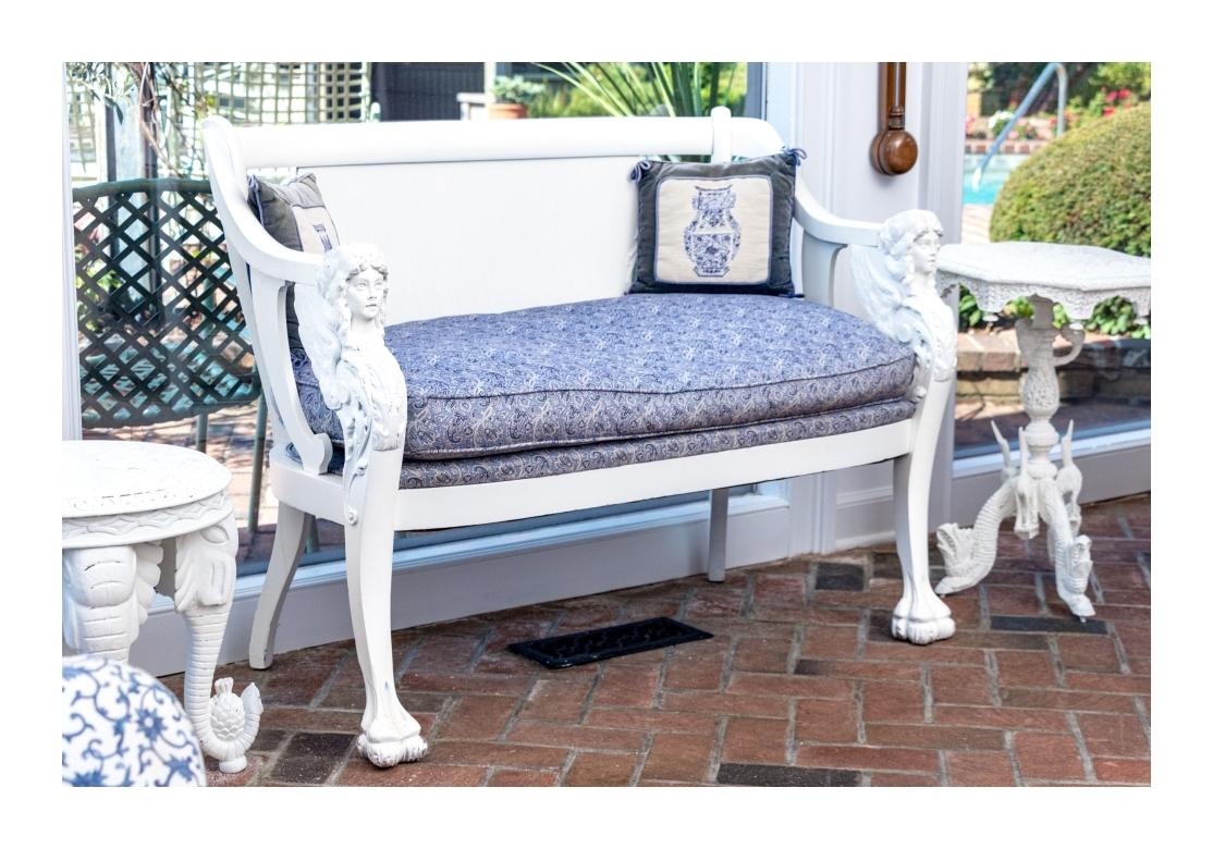 Canapé figuratif peint de style Empire, 1890 Restauration possible en vente 7