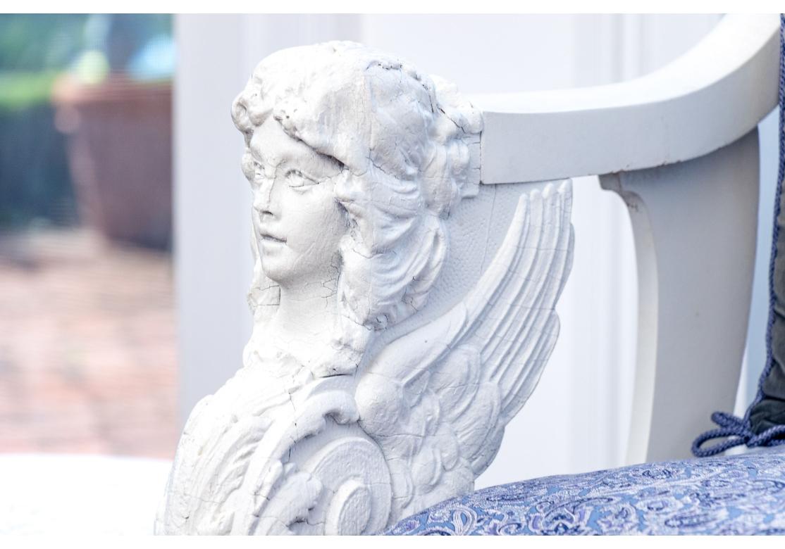 XIXe siècle Canapé figuratif peint de style Empire, 1890 Restauration possible en vente