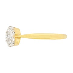 Late Art Deco 0.15 Carat Diamond Daisy Cluster Ring, circa 1940s