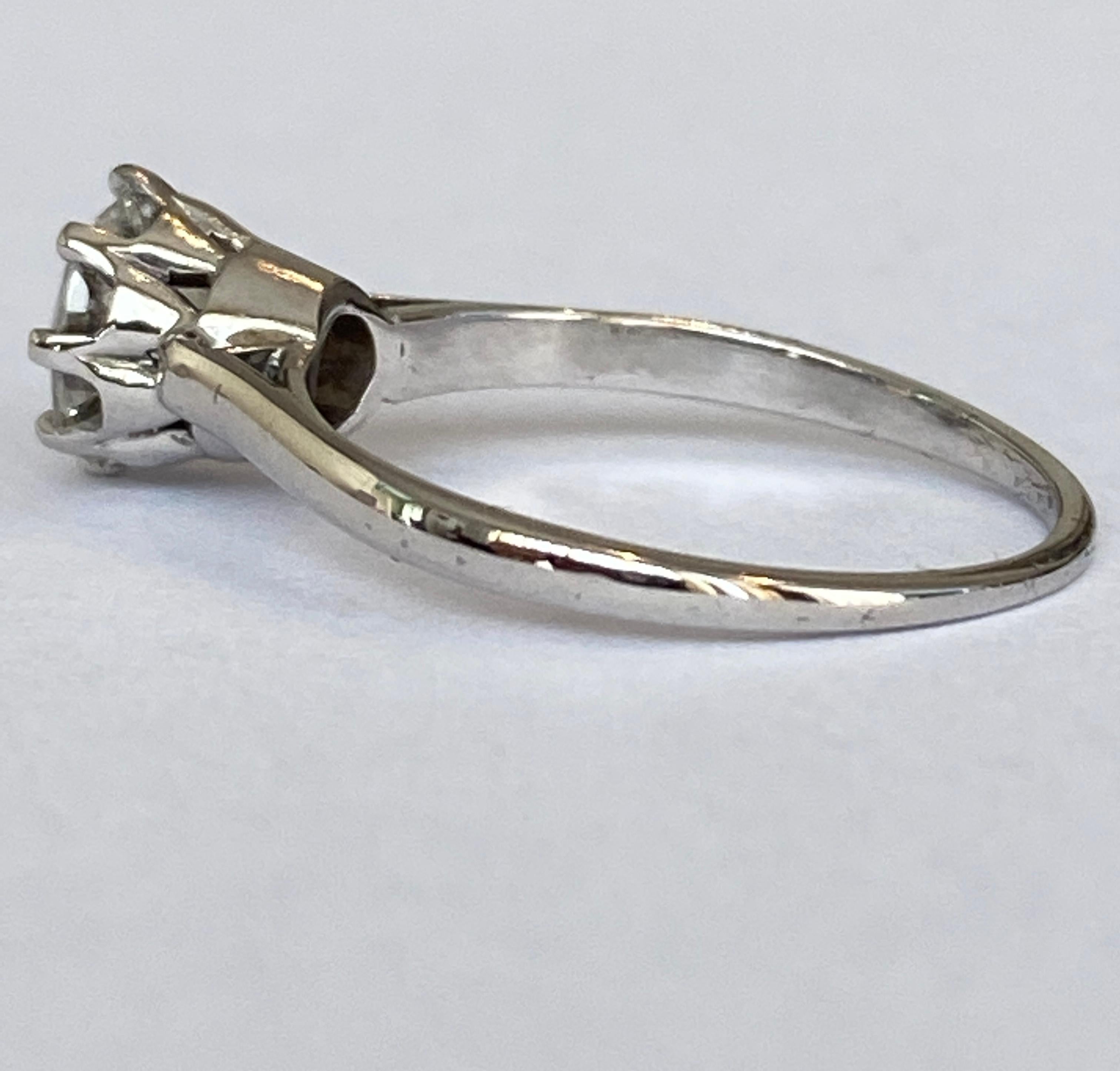 Solitaire de fiançailles Art déco tardif 1,14 carat Old European Brilliant Cut Diamond en vente 6