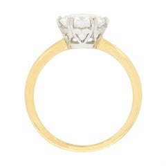 Late Art Deco 1.50 Carat Diamond Solitaire Engagement Ring, circa 1930s