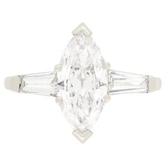 Late Art Deco 1.50ct Diamond Solitaire Ring, c.1940s