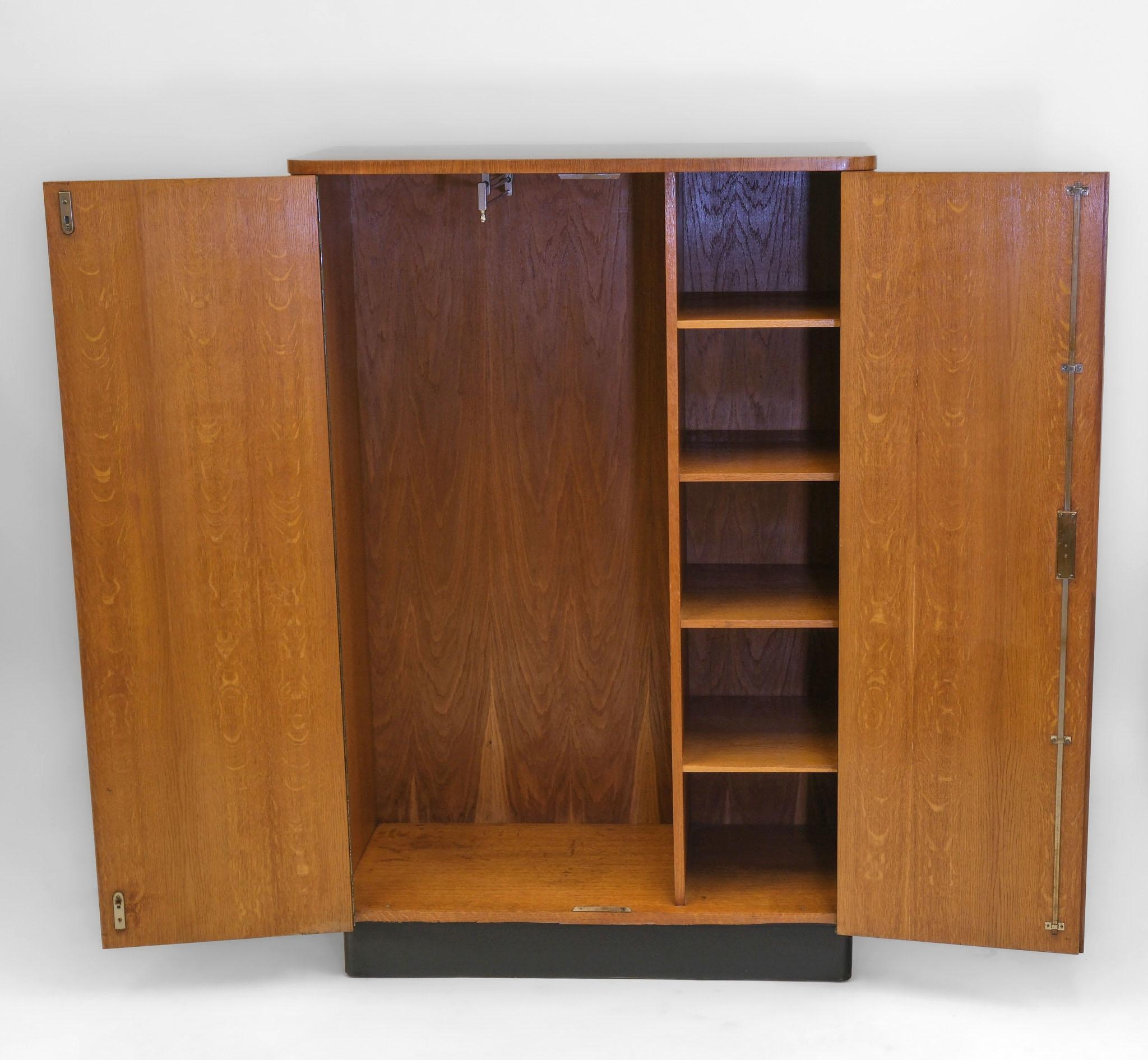 Late Art Deco Bauhaus Czech Compact Wardrobe Tallboy By United Up 4