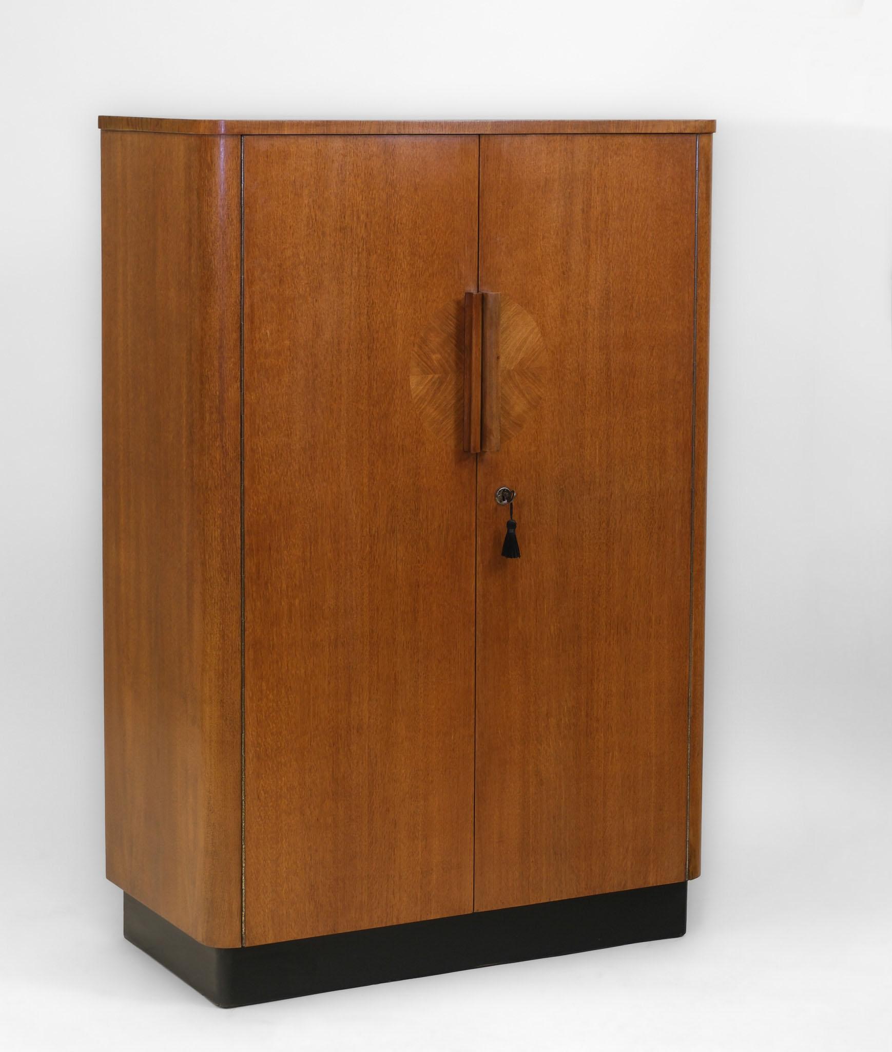 Late Art Deco Bauhaus Czech Compact Wardrobe Tallboy By United Up 1