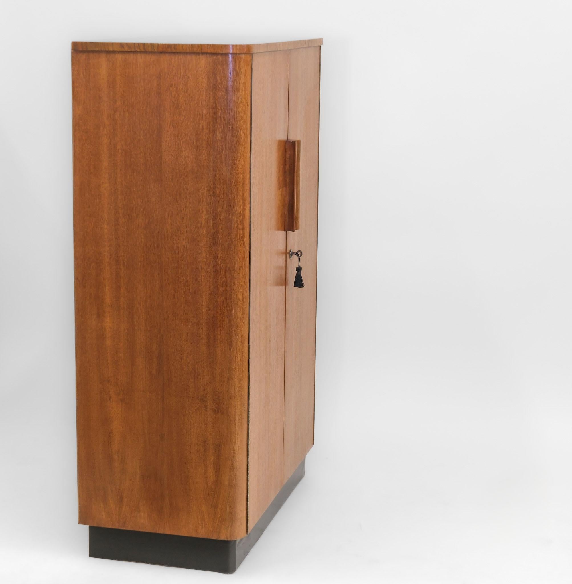 Late Art Deco Bauhaus Czech Compact Wardrobe Tallboy By United Up 3