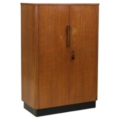 Late Art Deco Bauhaus Czech Compact Wardrobe Tallboy By United Up