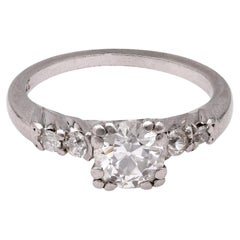 Anello con diamante in stile Art Deco