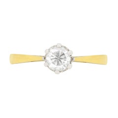Vintage Late Art Deco Diamond Solitaire Engagement Ring, circa 1940s