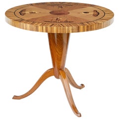 Late Art Deco Elm Inlaid Coffee Table