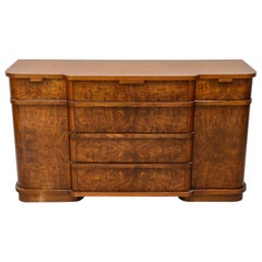 Sideboard oder Buffet aus geflammtem Mahagoni im späten Art déco-Stil, Frankreich