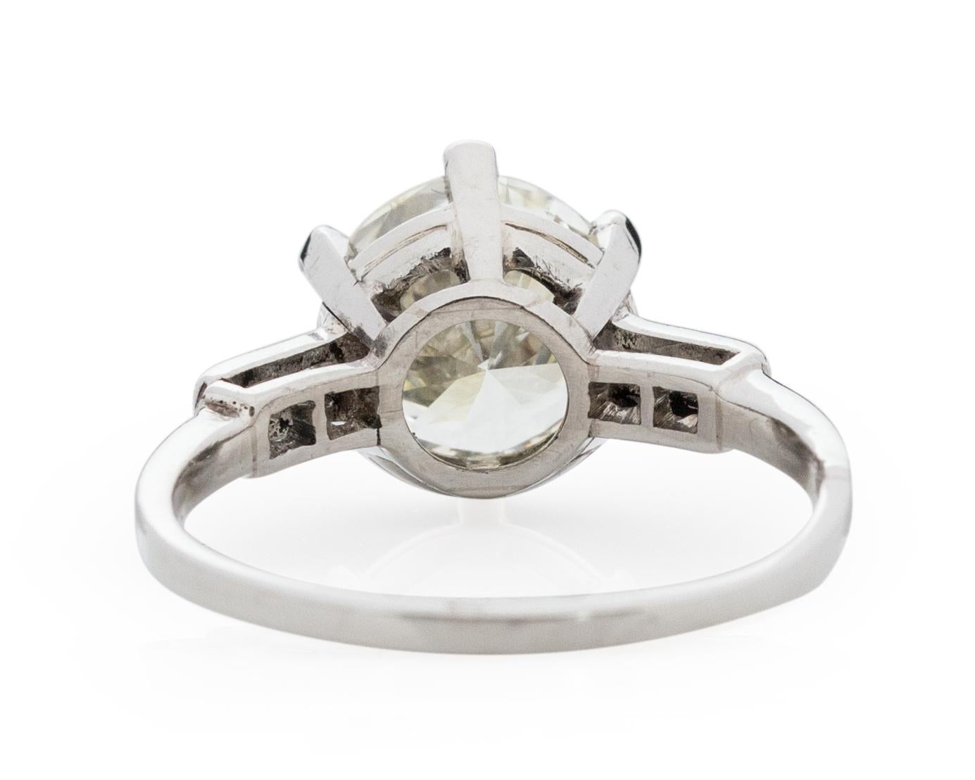 Round Cut Late Art Deco GIA 2.0 Carat Transitional Cut Diamond Platinum Solitaire Ring