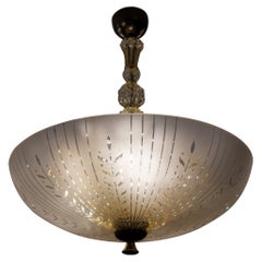 Ciondolo in vetro tardo Art Deco