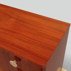 Late Art Deco Mahogany Chest of Drawers with Bakelite Handles