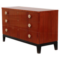 Late Art Deco Mahogany Chest of Drawers with Bakelite Handles