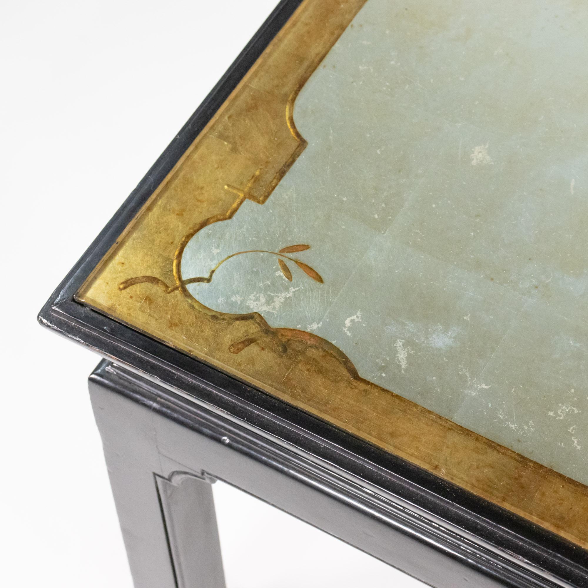 Late Art Deco Silver and Gold Leaf Coffee Table Attributed to Maison Jansen 6