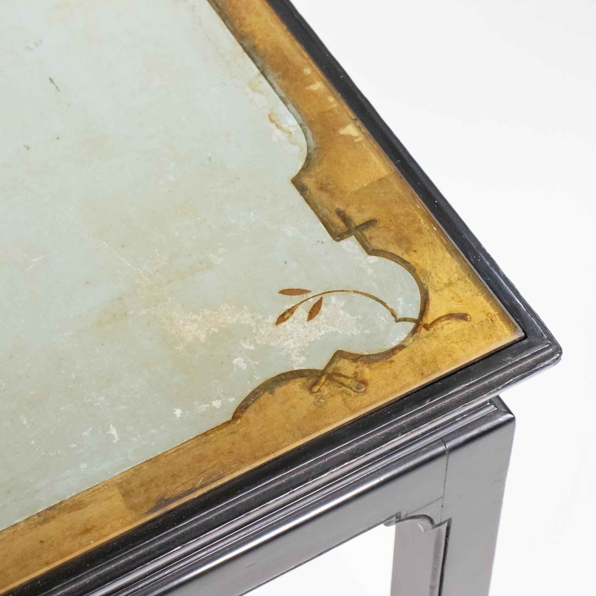 Late Art Deco Silver and Gold Leaf Coffee Table Attributed to Maison Jansen 8