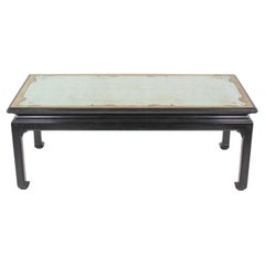 Late Art Deco Silver and Gold Leaf Coffee Table Attributed to Maison Jansen