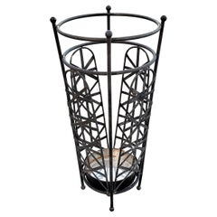 Vintage Late Art Deco Umbrella Stand in Painted Iron, Italy 1950s