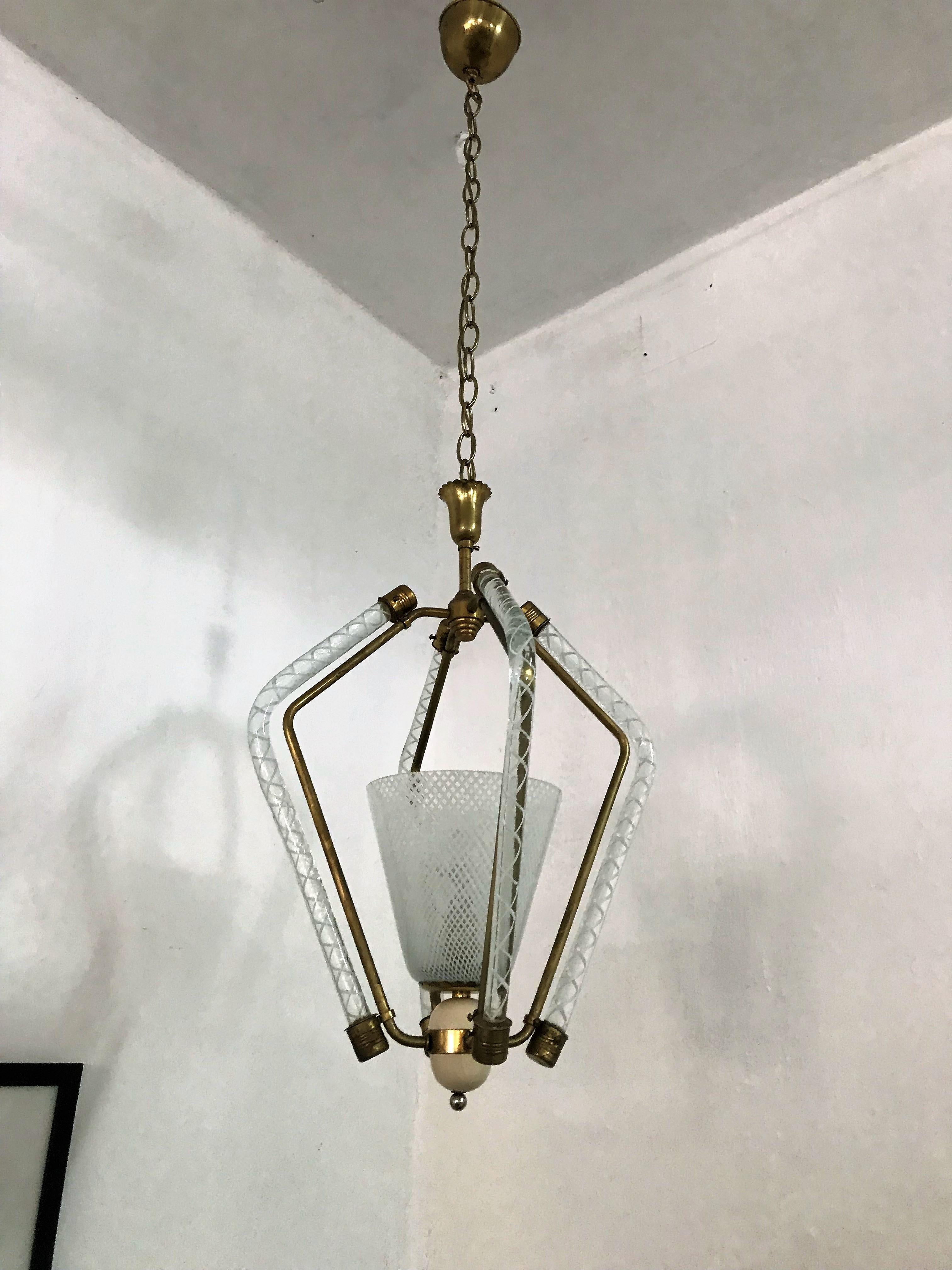 Late Art Deco Venini Lantern in 