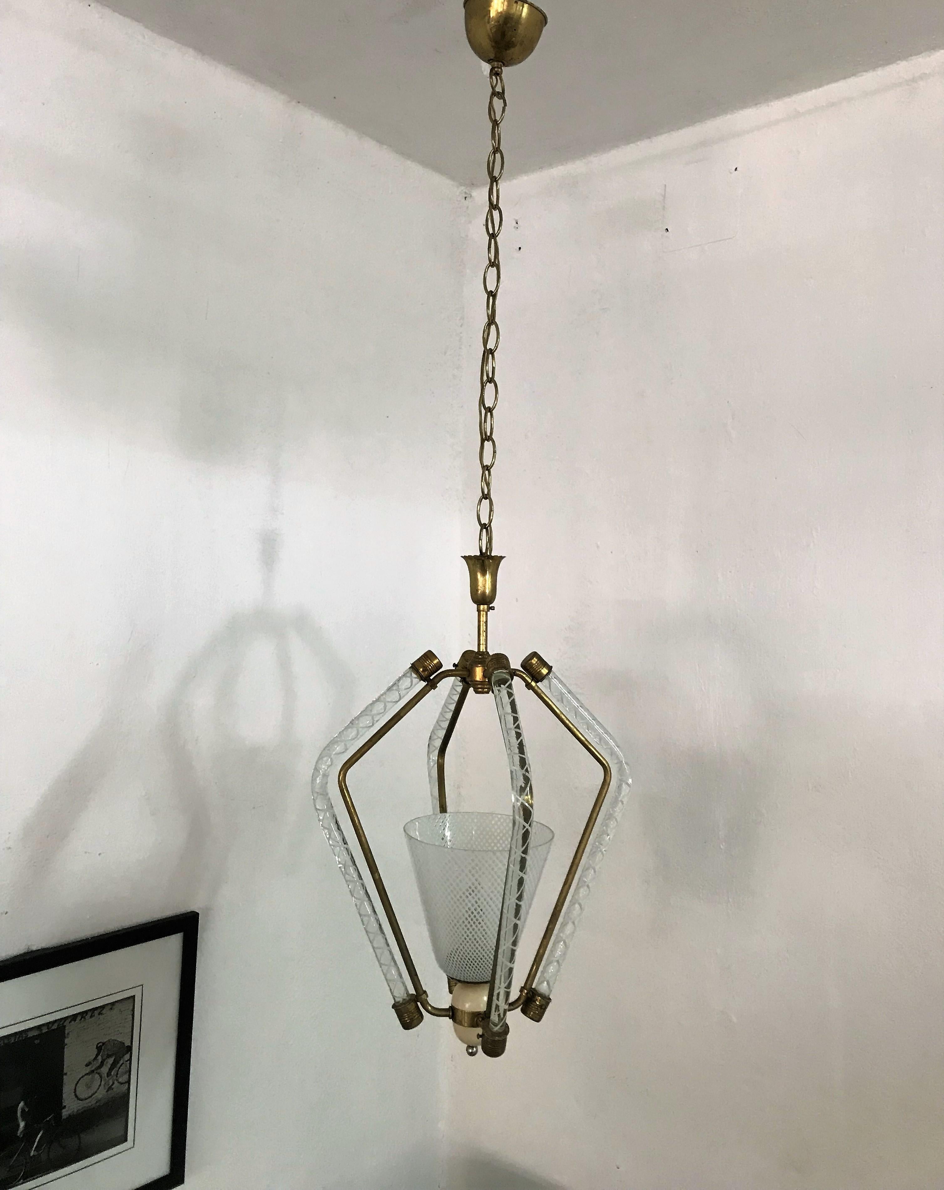 Late Art Deco Venini Lantern in 