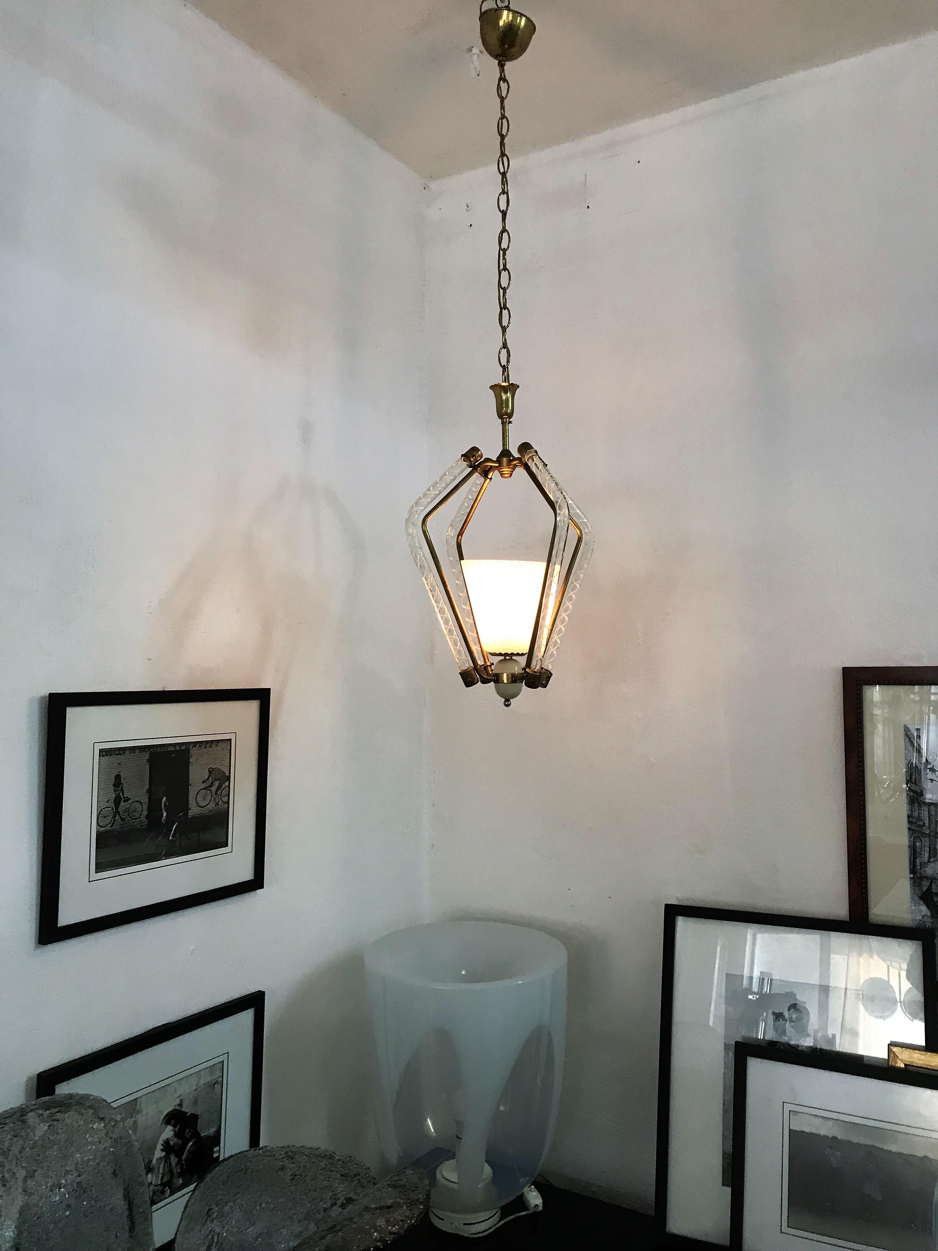 Late Art Deco Venini Lantern in 