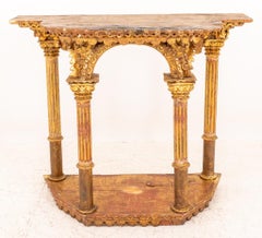 Late Baroque Giltwood Reredos Fragment, Late 17th C