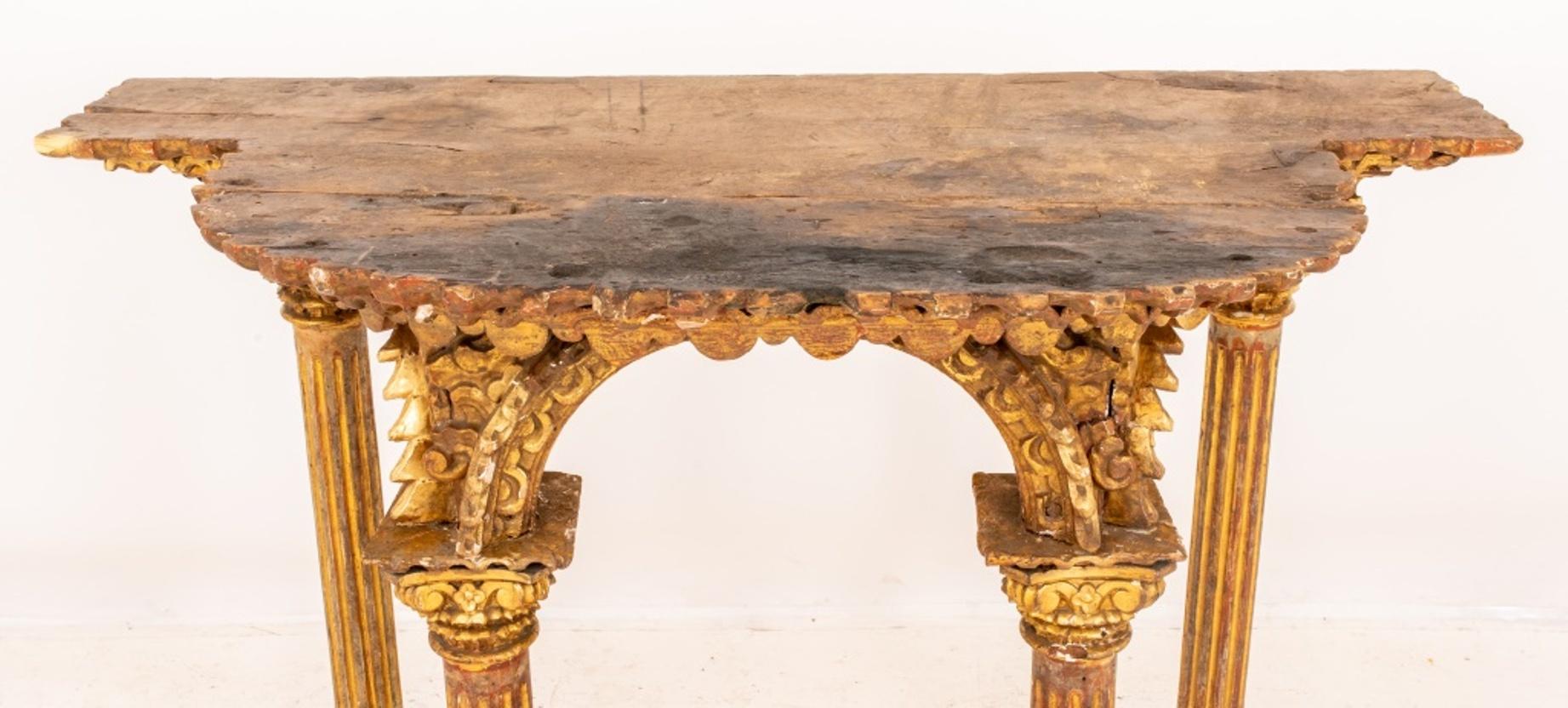 Baroque Fragment de retable en bois doré du baroque tardif, fin du XVIIe siècle. en vente