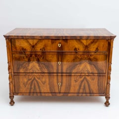 Late Biedermeier Chest of Drawers in Walnut, circa 1830