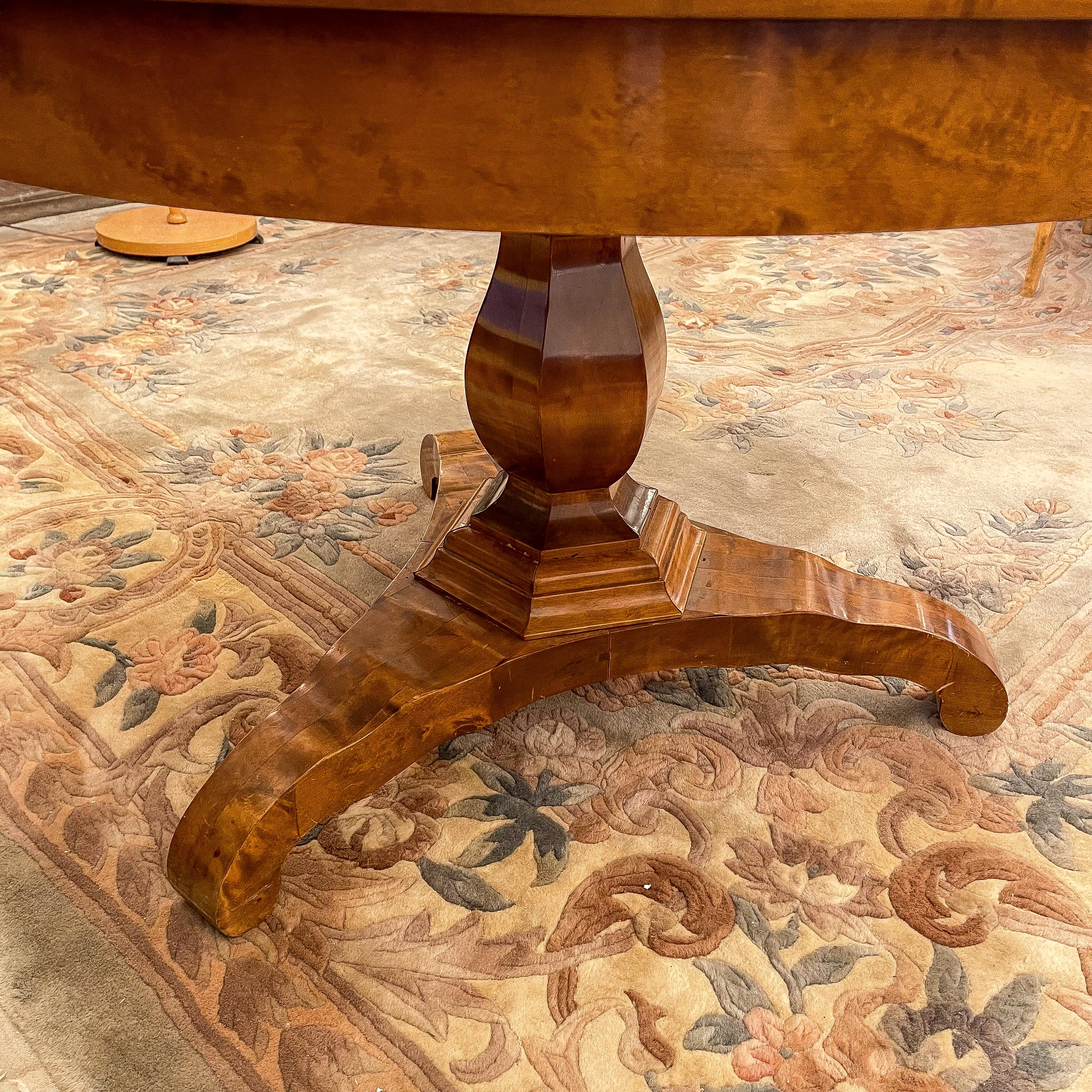 19th Century Late Biedermeier Dining Table, Sweden 1880 For Sale