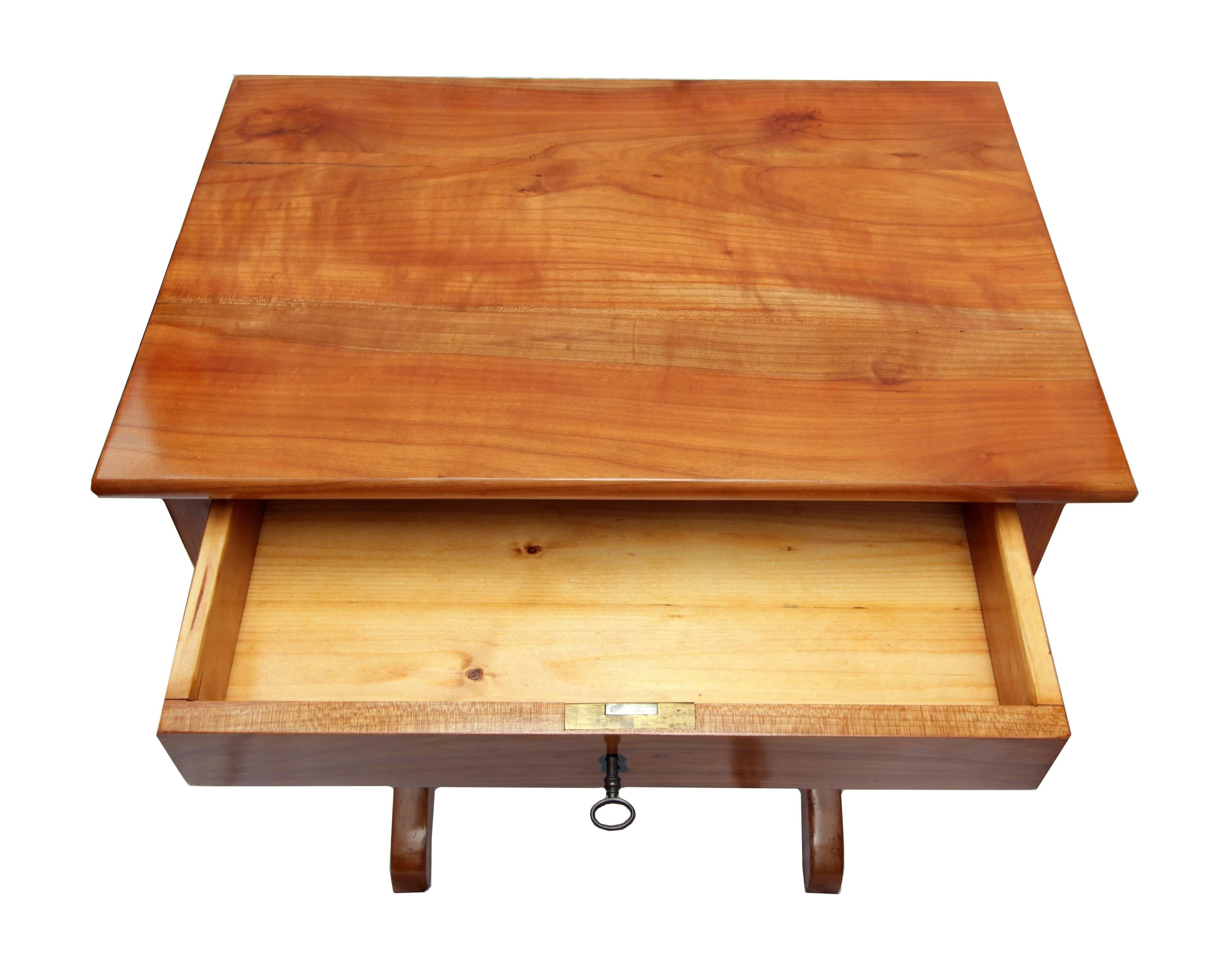 Louis Philippe Late Biedermeier / Historicism Sewing / Side Table Made of Solid Cherrywood For Sale