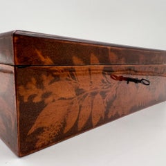 Boîte à bijoux Biedermeier tardive, hêtre imprimé, Allemagne vers 1840