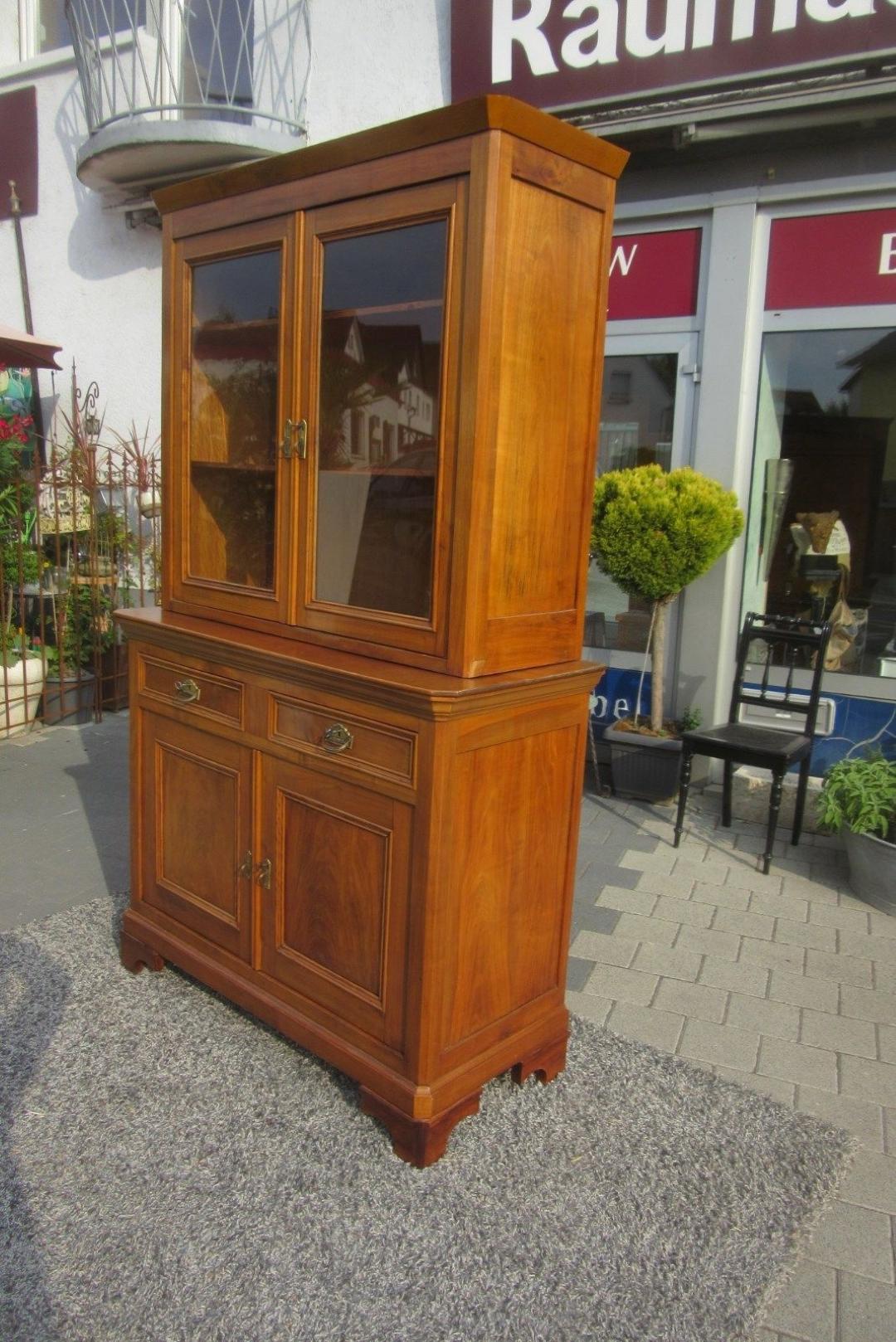 Hand-Crafted Late Biedermeier Kitchen Cabinet Cherry Wood, 1870s For Sale