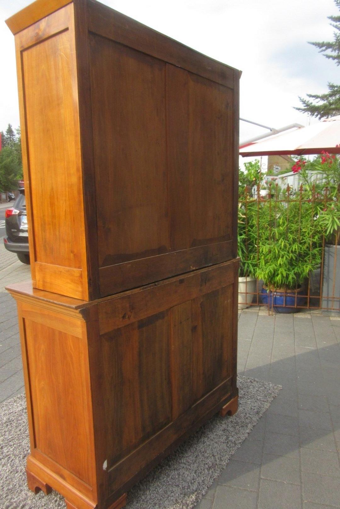 Late 19th Century Late Biedermeier Kitchen Cabinet Cherry Wood, 1870s For Sale