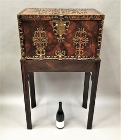 Late 17th Century Large Oyster Kingwood Coffre Forte / Strong Box