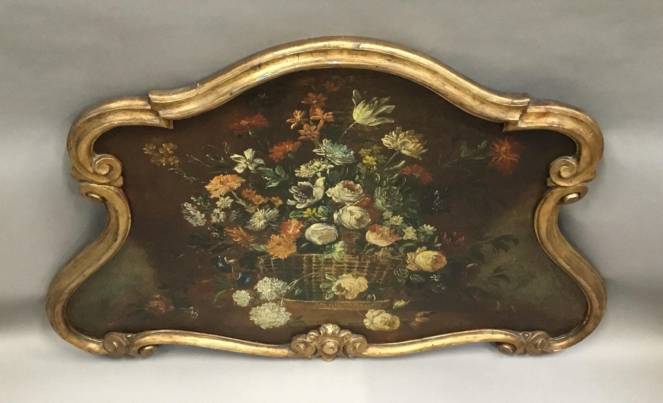 Late 18th Century Dutch Still Life Oil Painting of Unusual Cartouche Shape 6