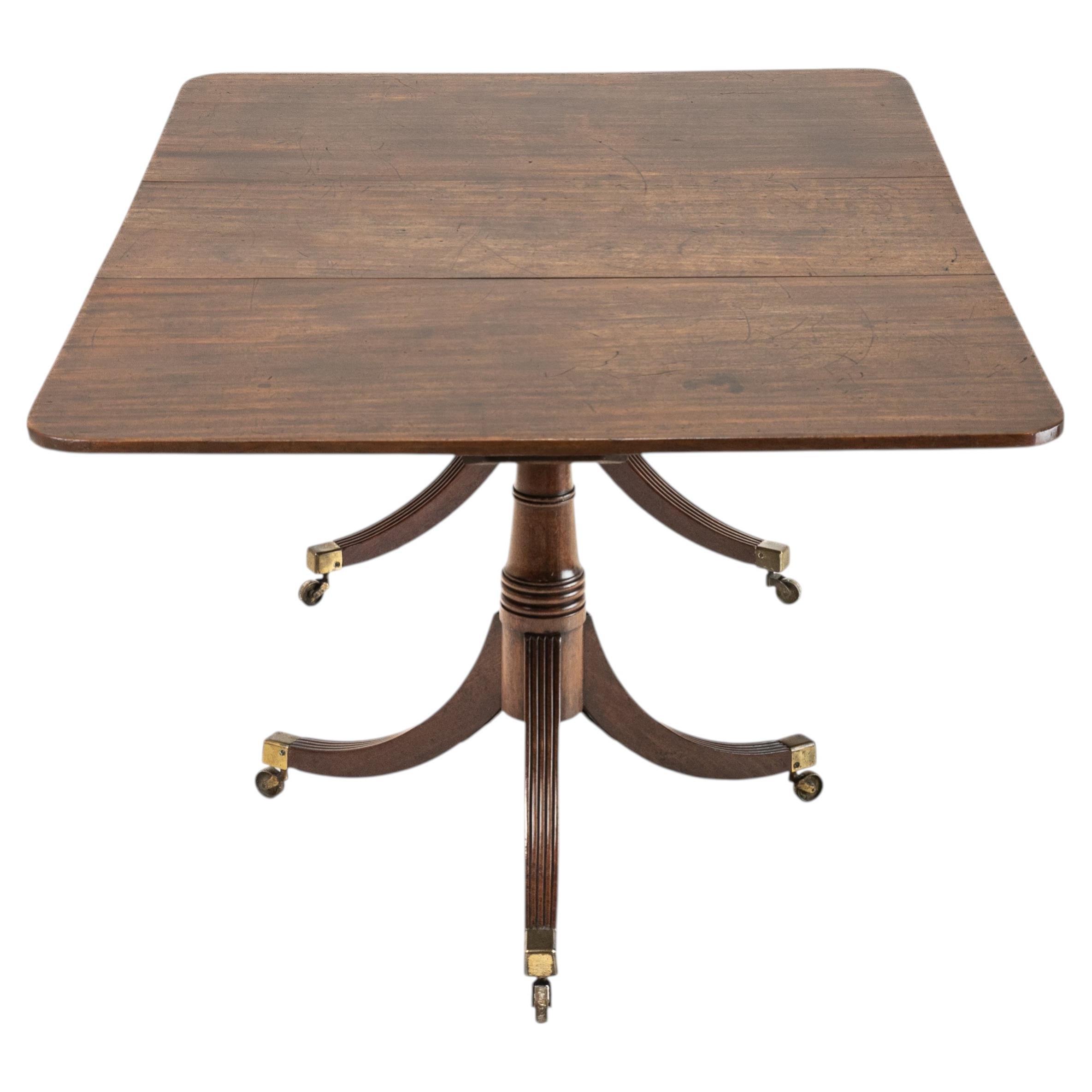 Late C.18th George III Mahogany Twin Pedestal Extending Dining Table (Georgian)